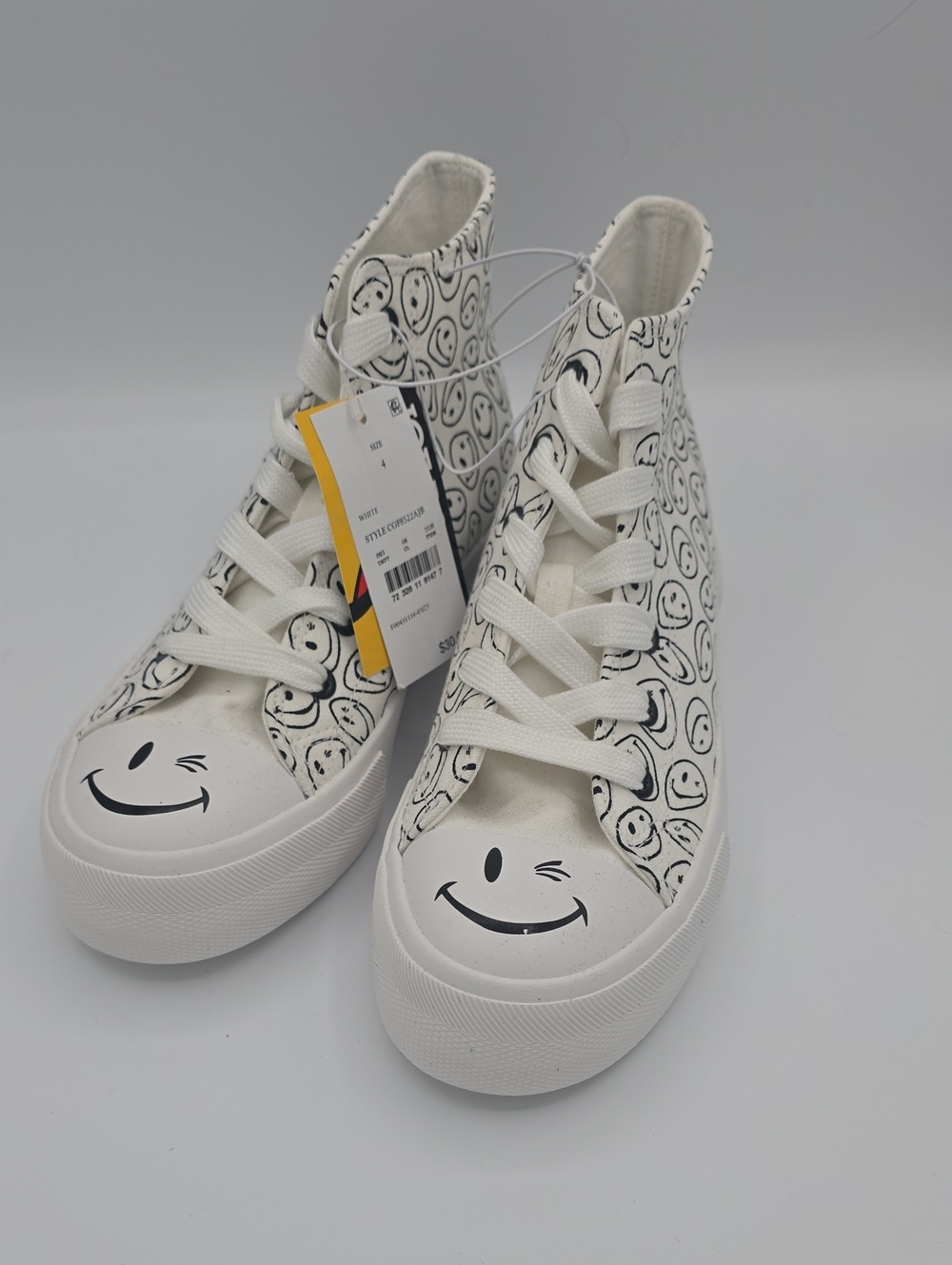 Joe Boxer Girls High Top Sneakers Size 4